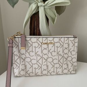 Calvin Klein Monogram Wristlet